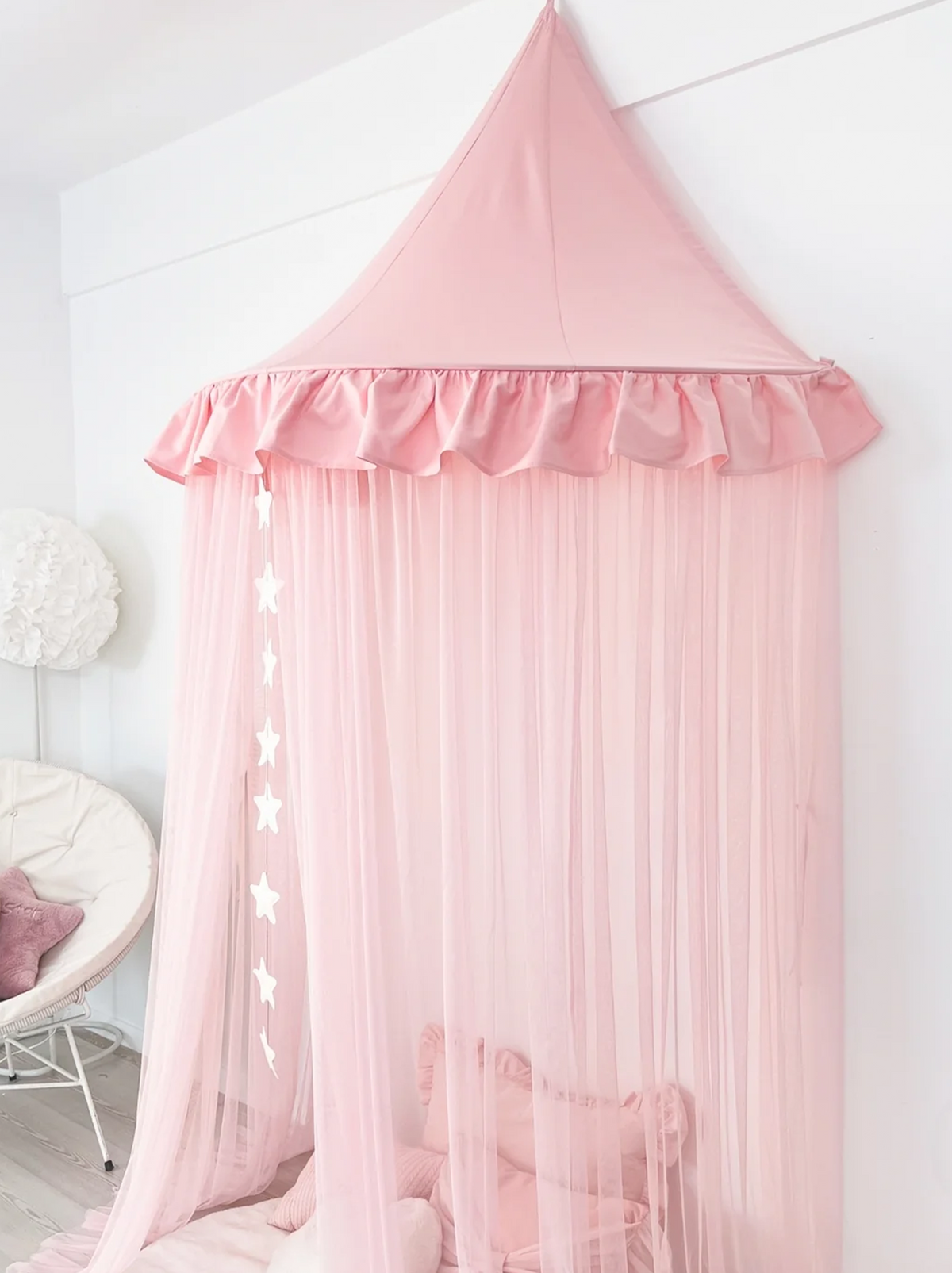 Half Moon Canopy Frill-Pink Pink