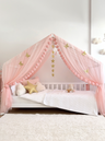 Montessori Bed Canopy Deluxe-Baby Pink