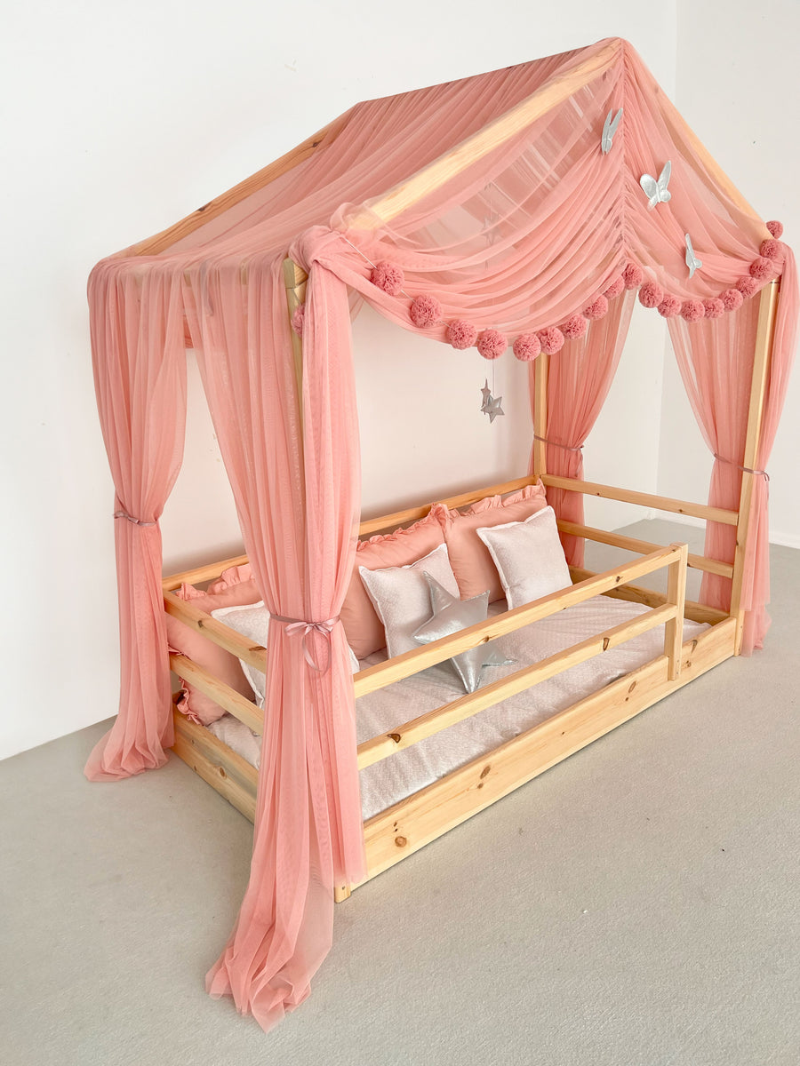 Montessori Bed Canopy Basic-Blush
