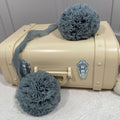 Twin Pompoms-Indigo Blue