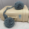 Twin Pompoms-Indigo Blue
