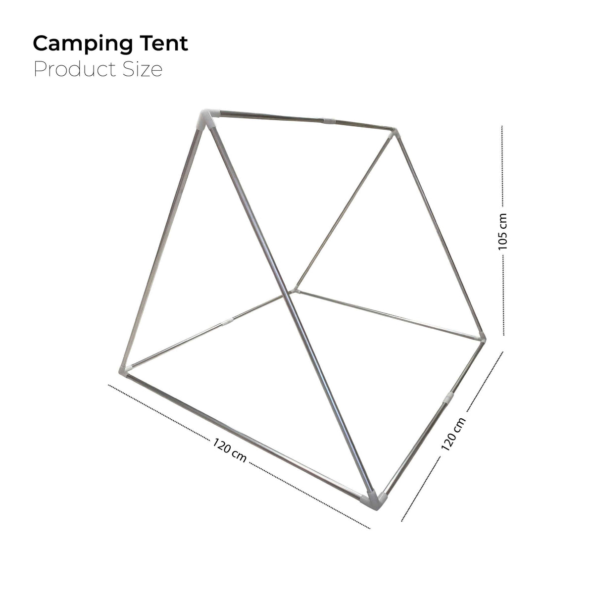 Camping Tent with Natural Tulle Curtains
