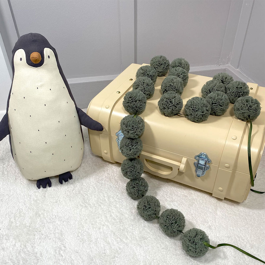 Mini Pompoms-Khaki Green