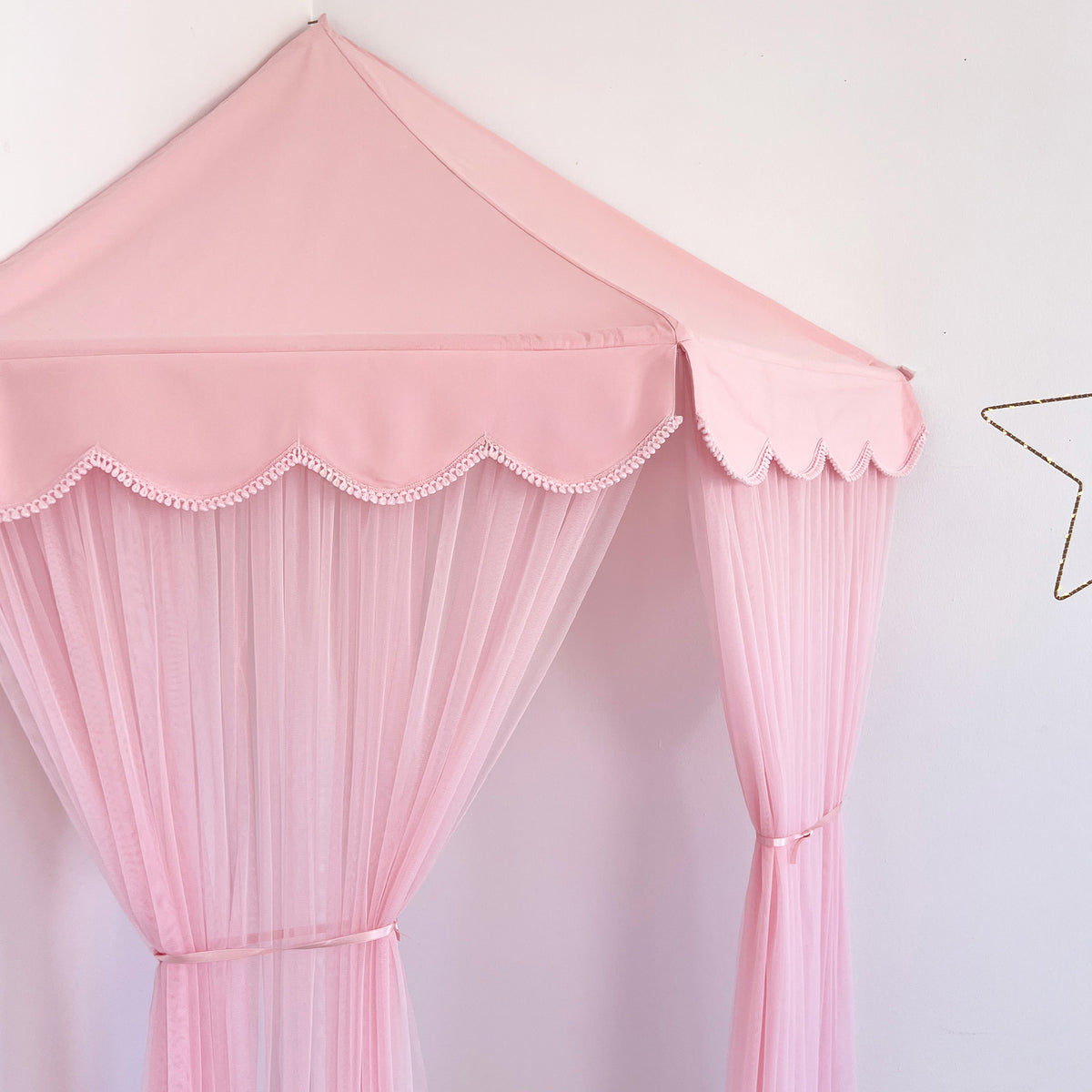 Corner Canopy Tent Tulle-Pink