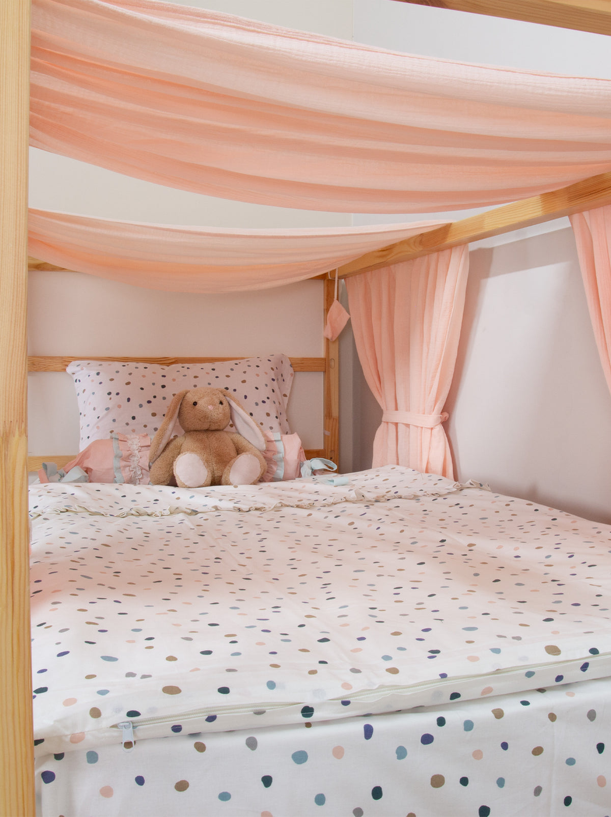 Ikea Kura Bed Müslin - Salmon