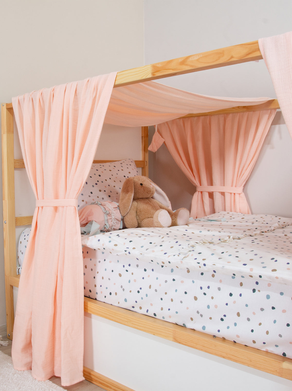 Ikea Kura Bed Müslin - Salmon