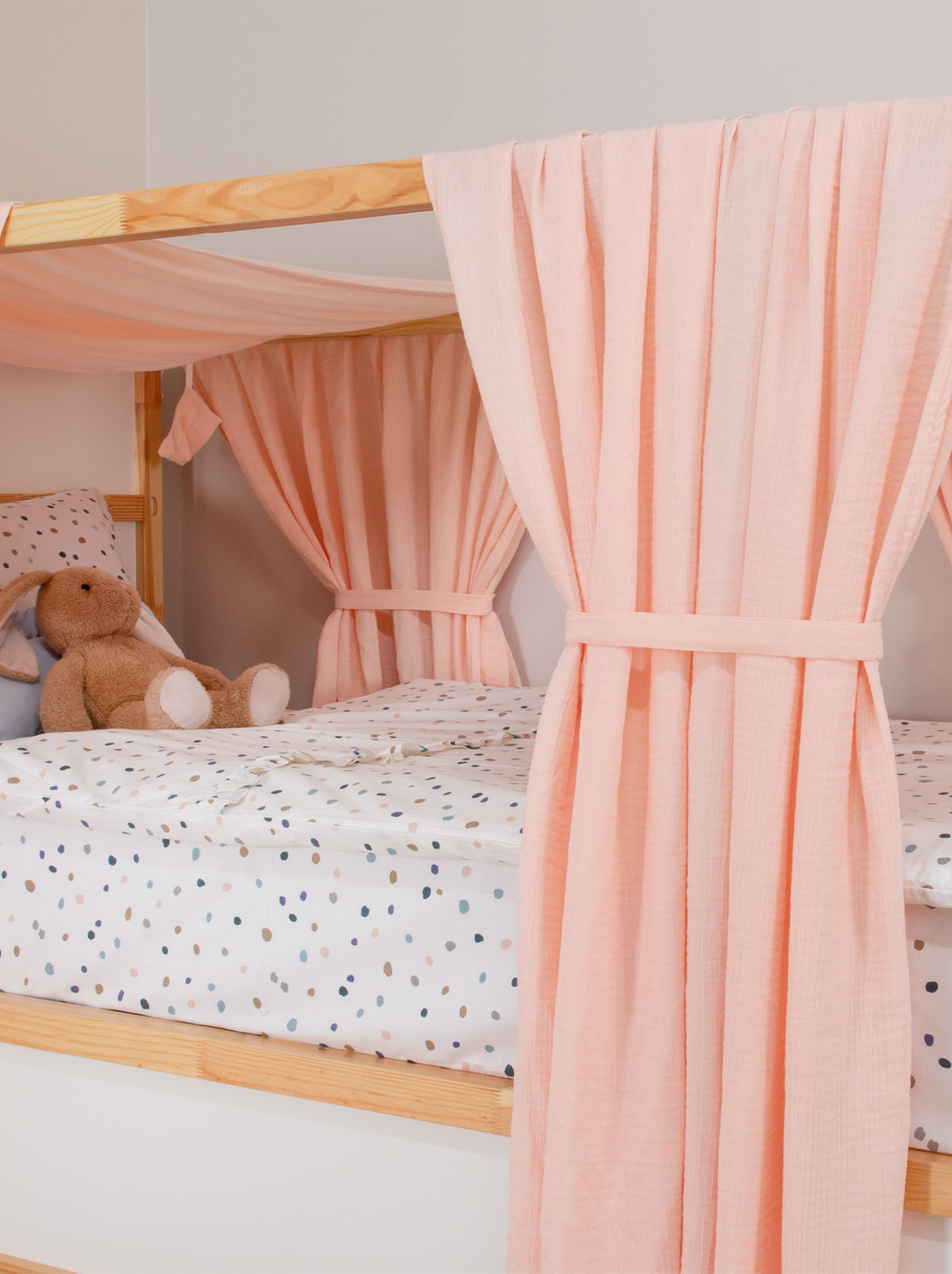 Ikea Kura Bed Müslin - Salmon