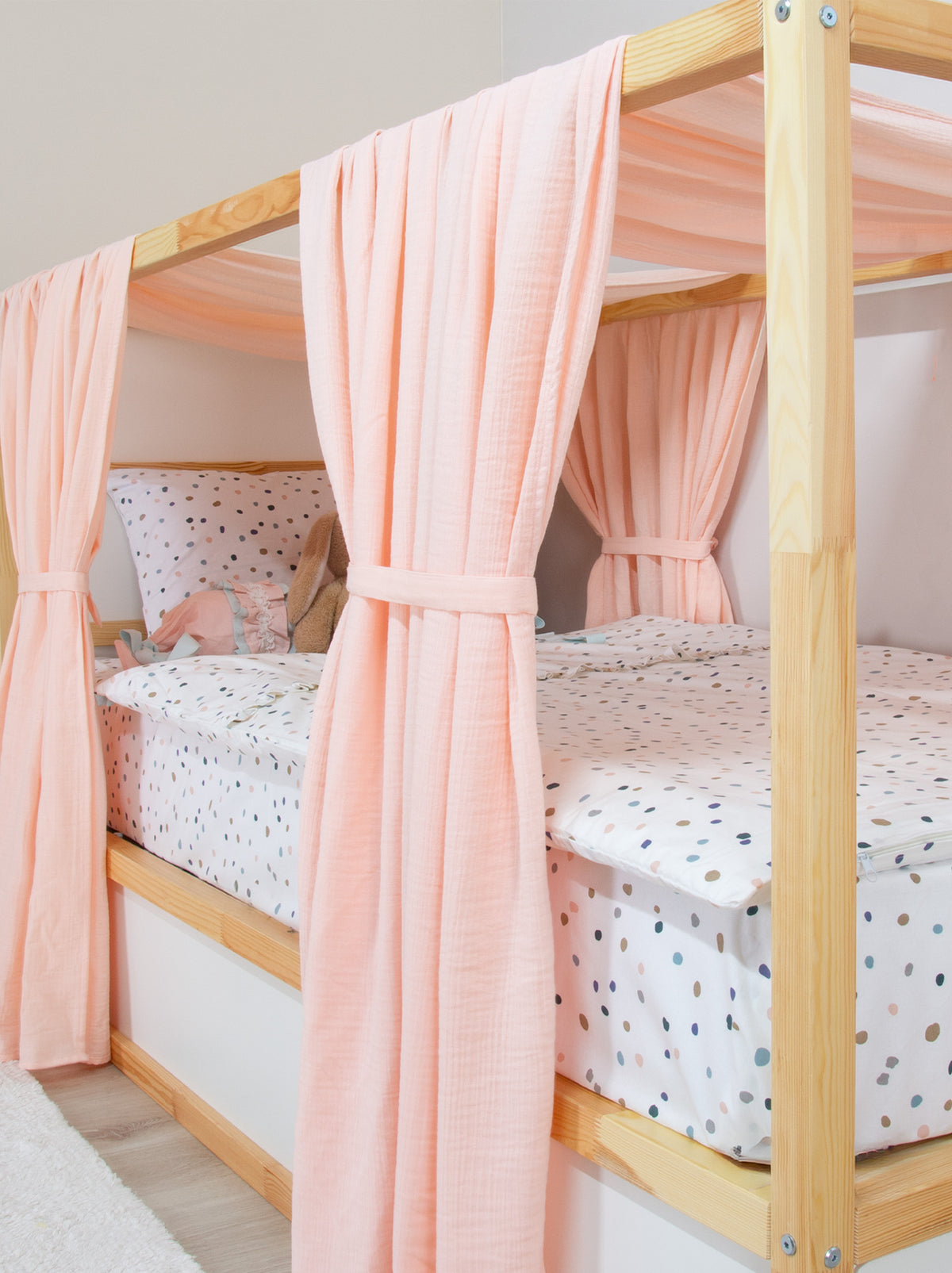 Ikea Kura Bed Müslin - Salmon