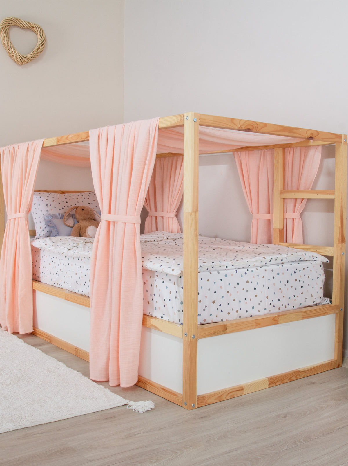 Ikea Kura Bed Müslin - Salmon