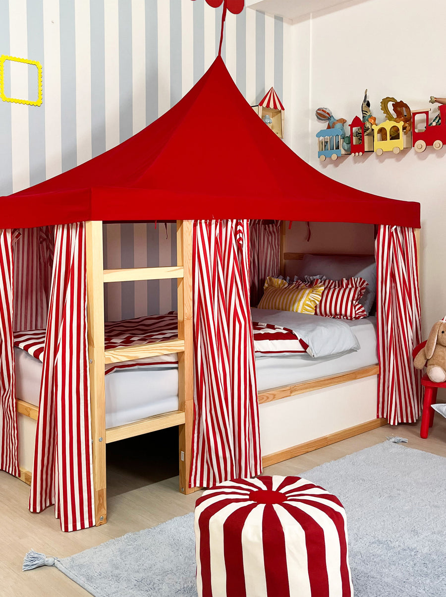 Ikea Kura Bed - Red Sprited