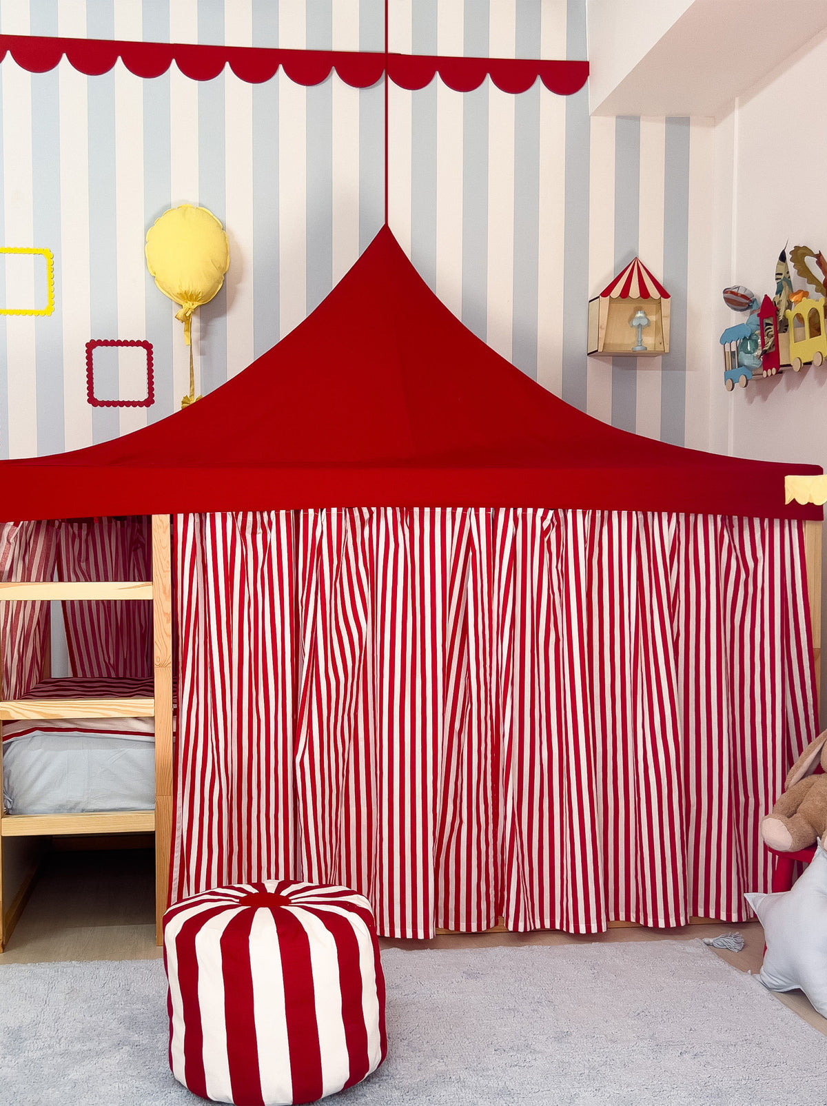 Ikea Kura Bed - Red Sprited
