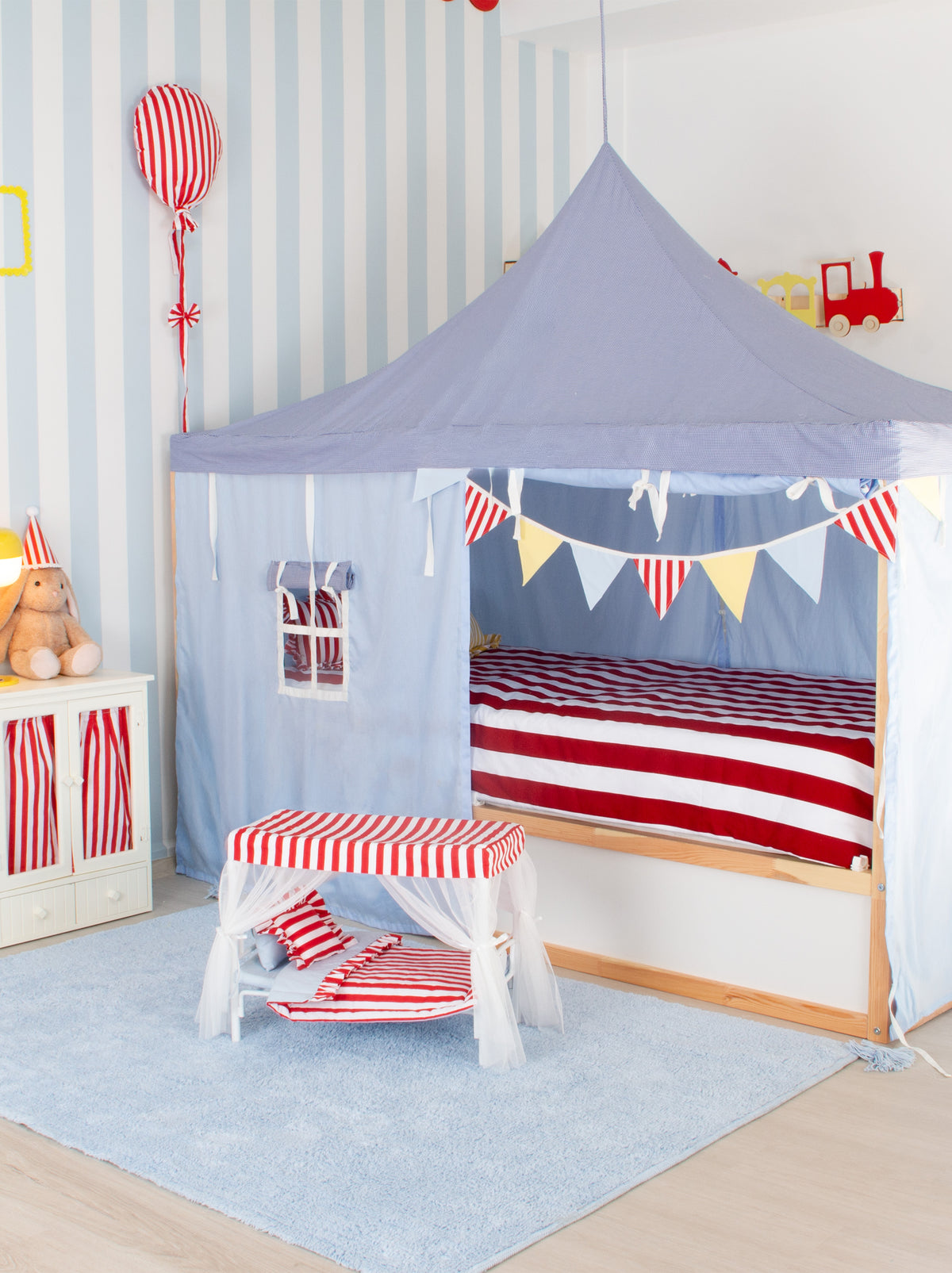 Ikea Kura Bed Circus - Blue