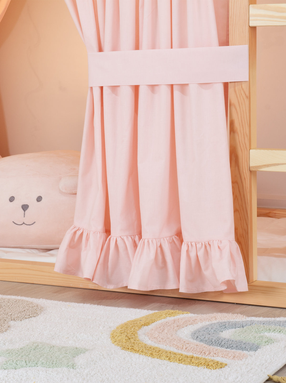 Ikea Kura Bed Ruffed-Pink