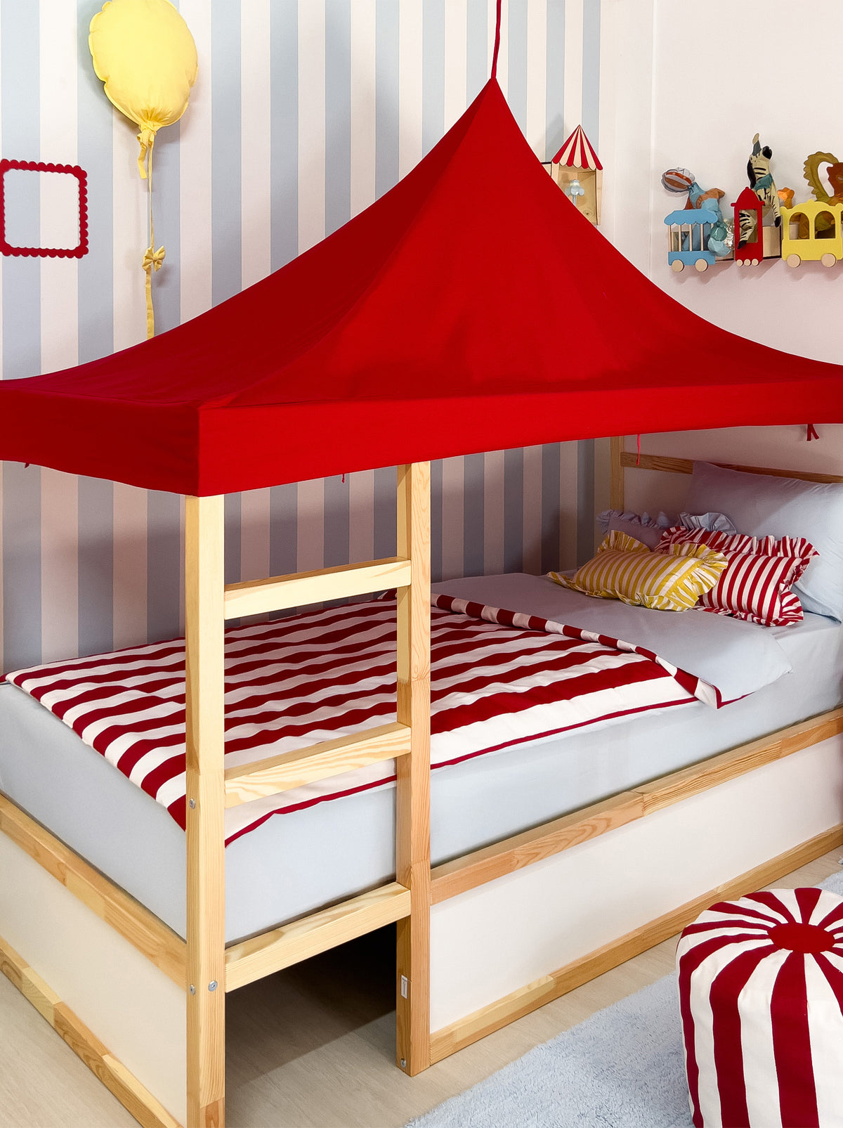 Ikea Kura Bed - Red Sprited