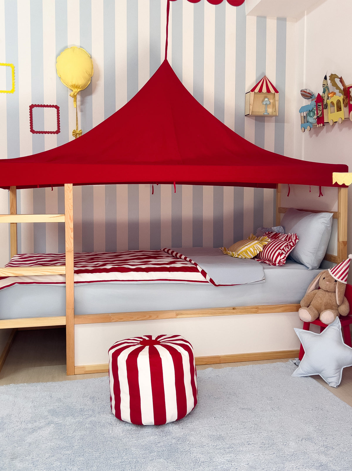 Ikea Kura Bed - Red Sprited