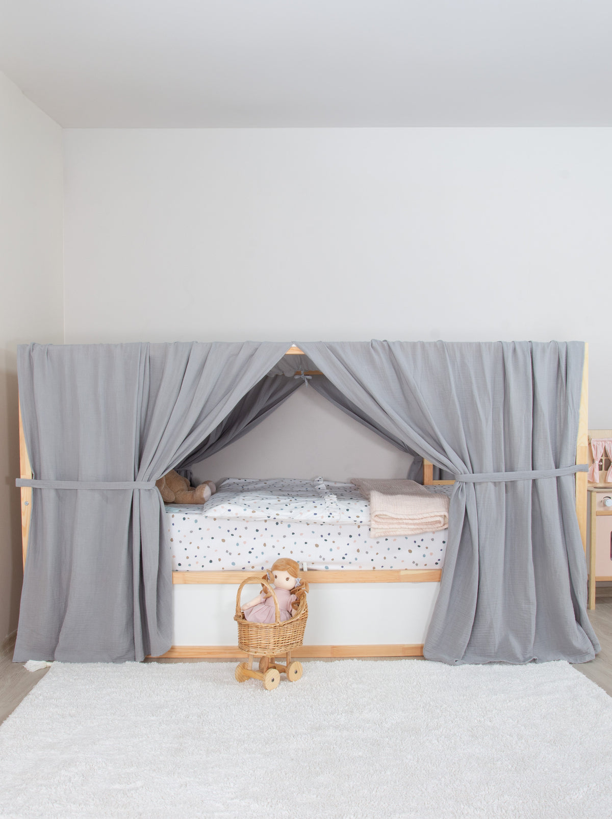 Ikea Kura Bed Müslin - Grey