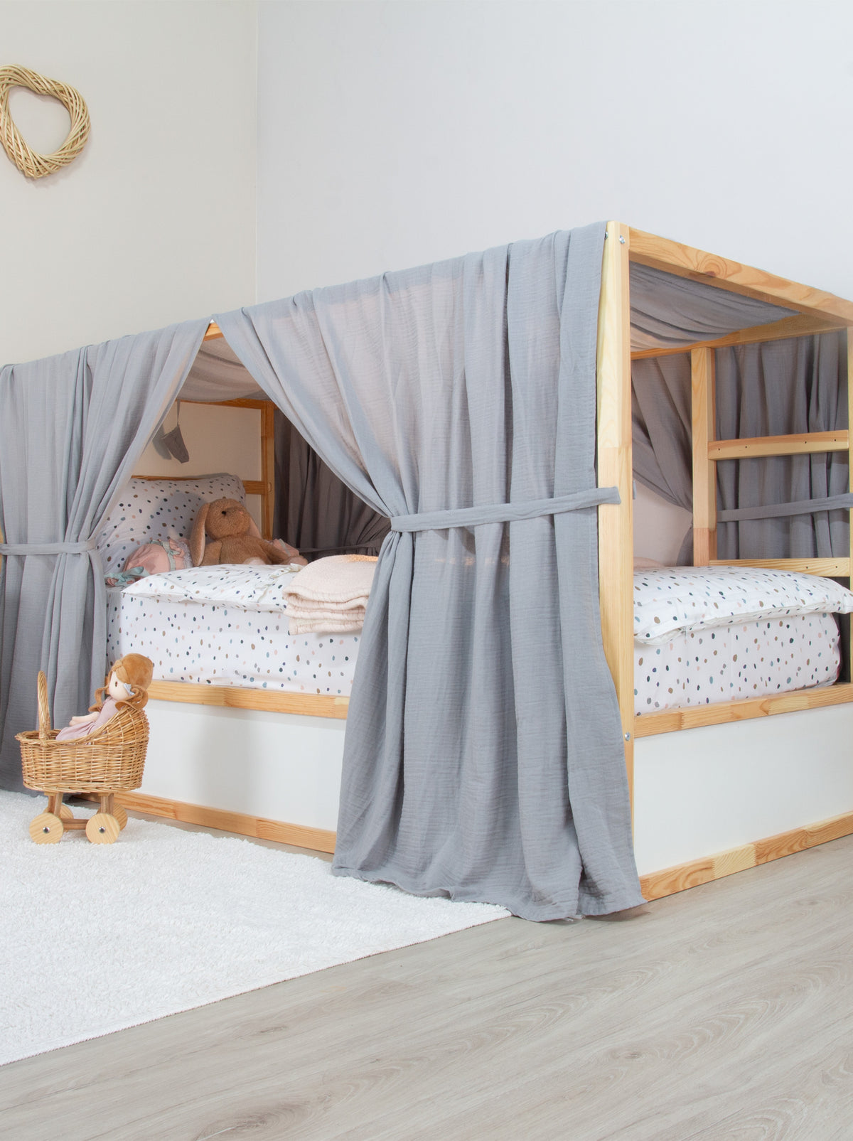 Ikea Kura Bed Müslin - Grey