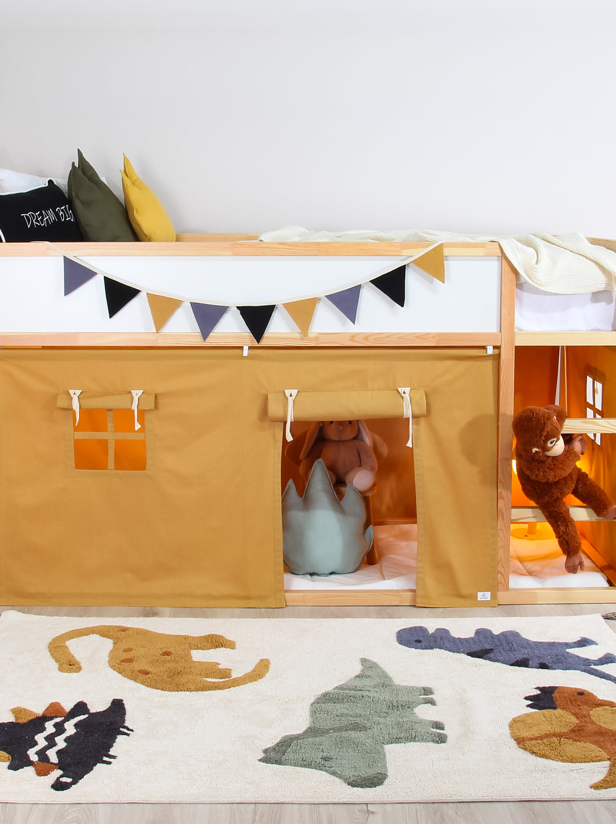 Ikea Kura Bed Curtains - Mustard