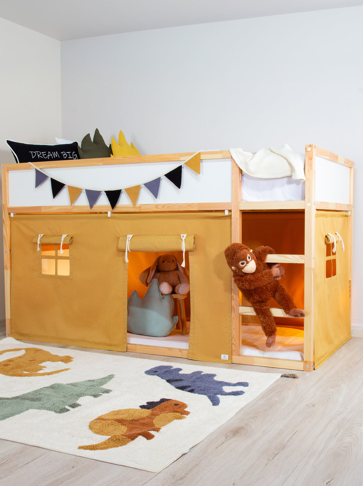 Ikea Kura Bed Curtains - Mustard
