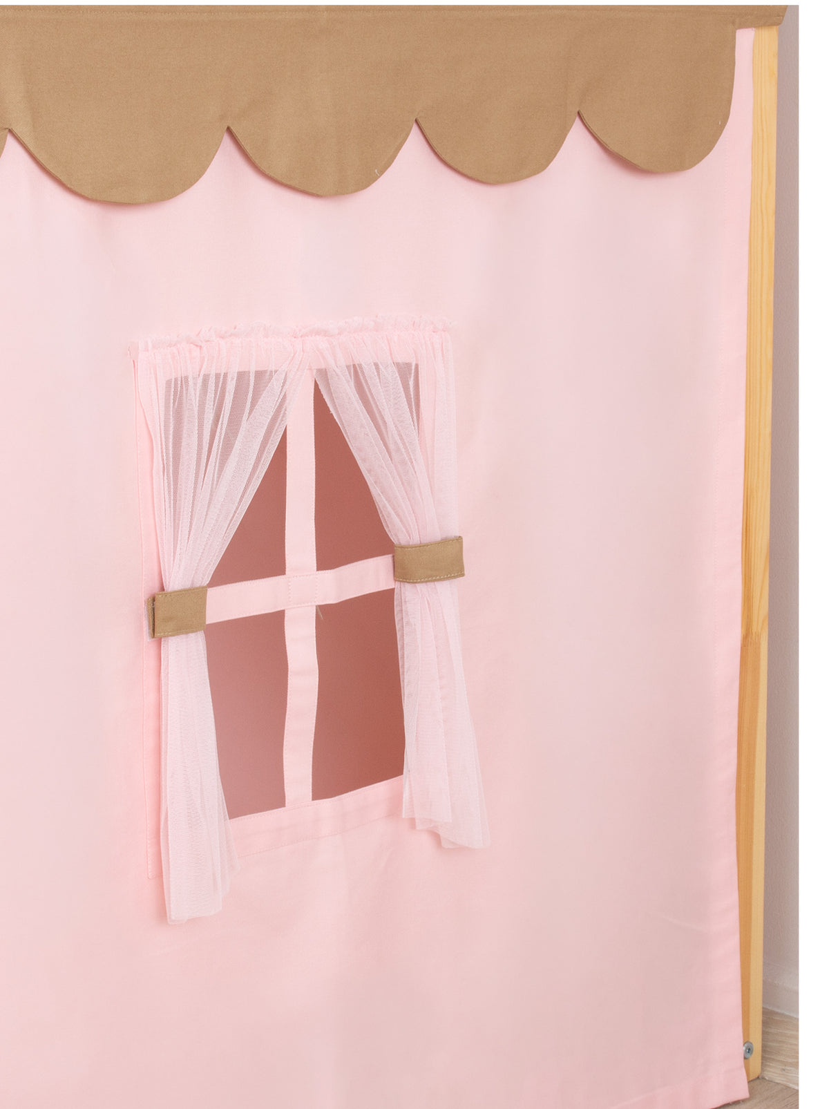 Ikea Kura Bed Draped-Pink & Beige
