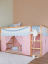 Ikea Kura Bed Draped-Pink & Blue