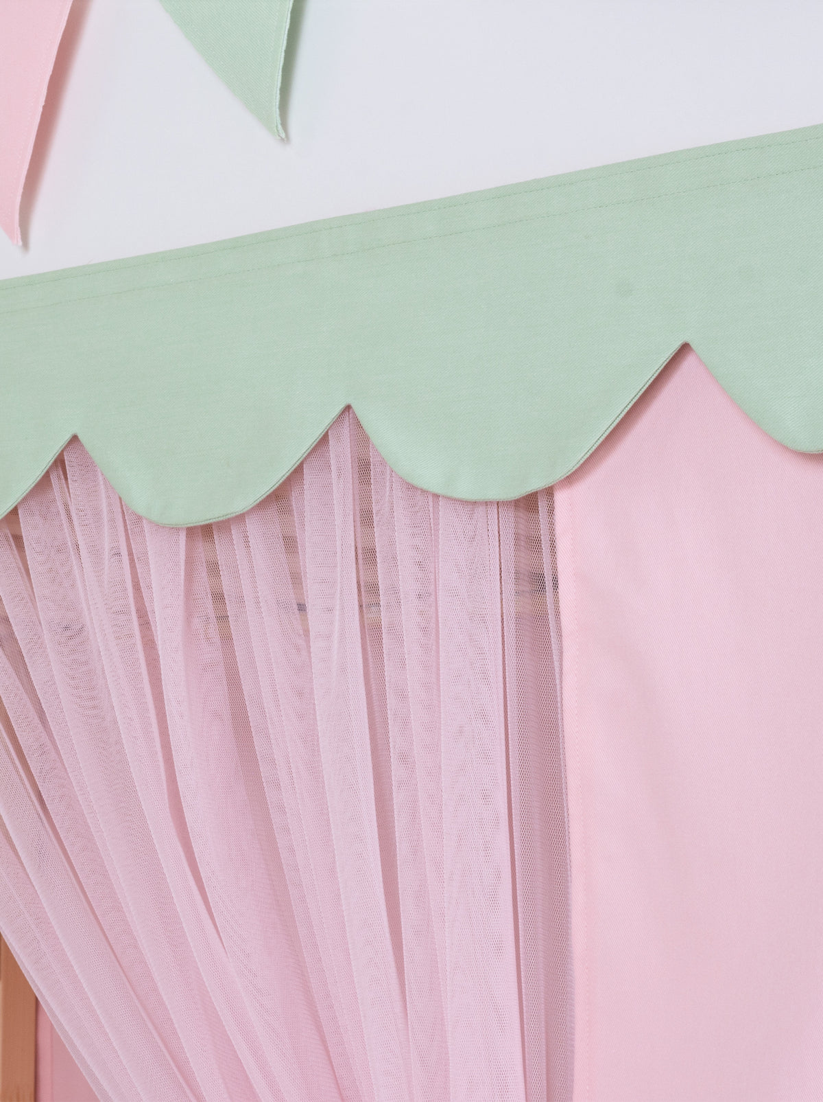 Ikea Kura Bed Draped-Pink & Green