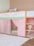 Ikea Kura Bed Draped-Pink & Green