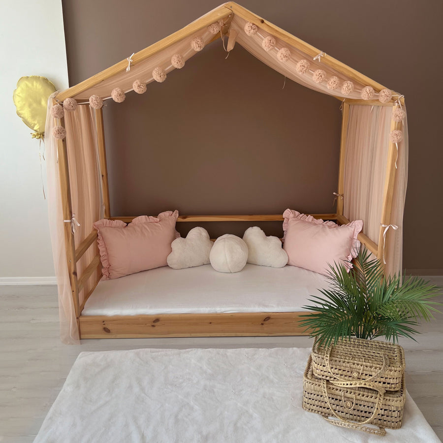 Montessori Bed Canopy Basic-Champagne