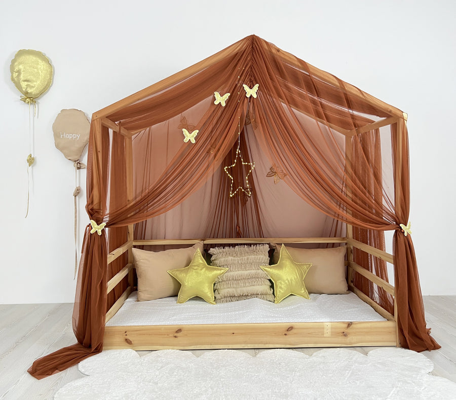 Montessori Bed Canopy Basic-Cinnamon