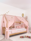 Montessori Bed Canopy Deluxe-Baby Pink