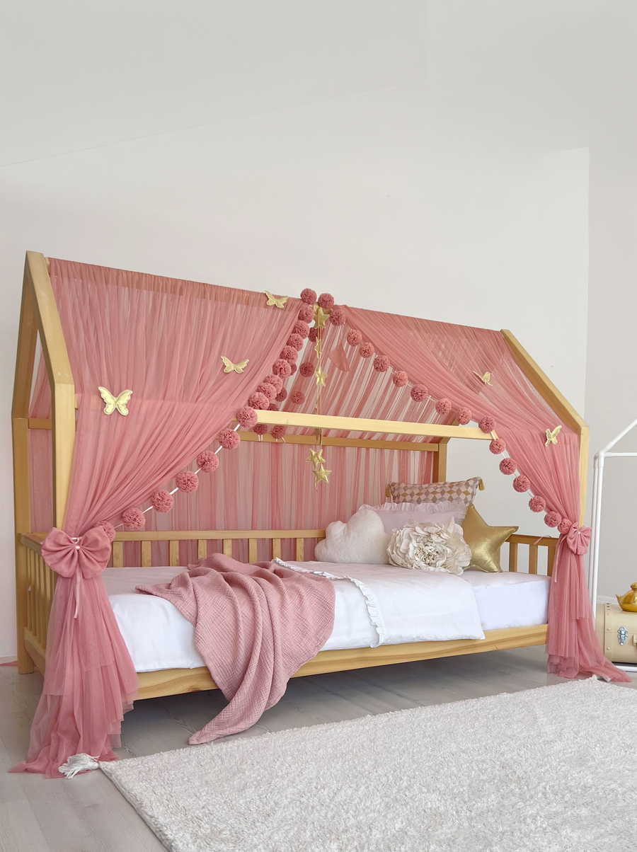 Montessori Bed Canopy Basic-Blush