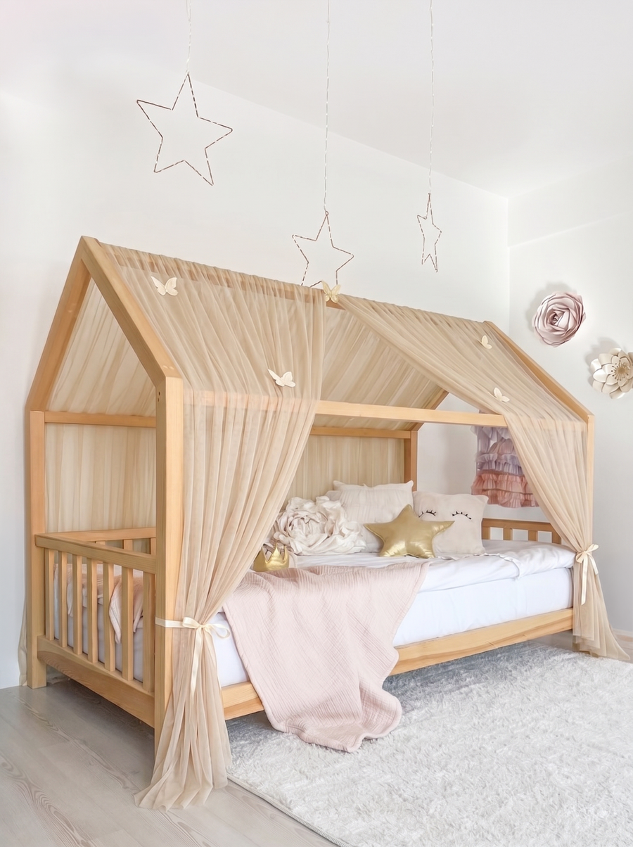 Montessori Bed Canopy Basic-Beige