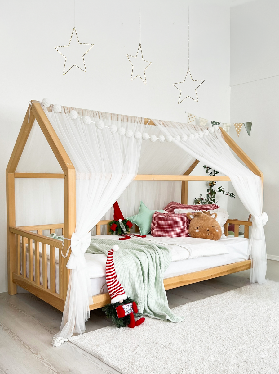 Montessori Bed Canopy Basic-White