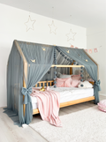 Montessori Bed Canopy Deluxe-Indigo Blue