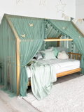 Montessori Bed Canopy Deluxe-Sage Green