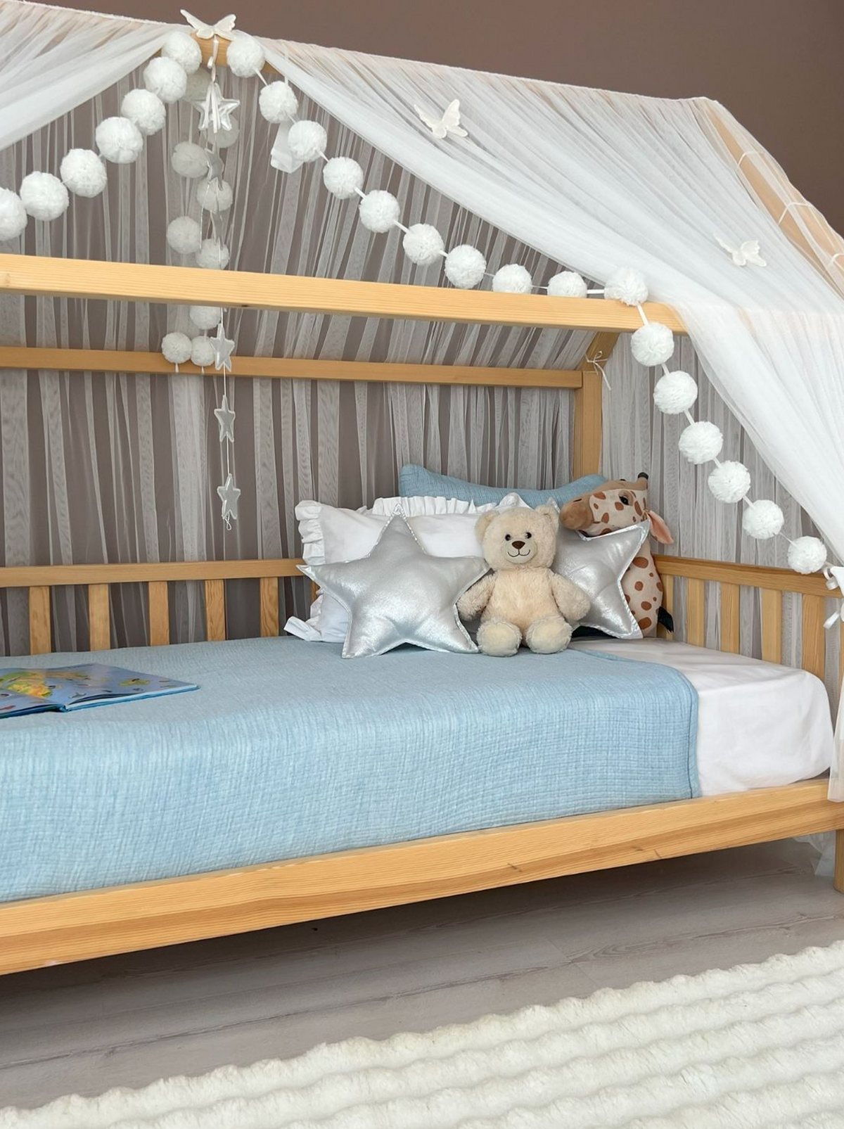 Montessori Bed Canopy Deluxe-White