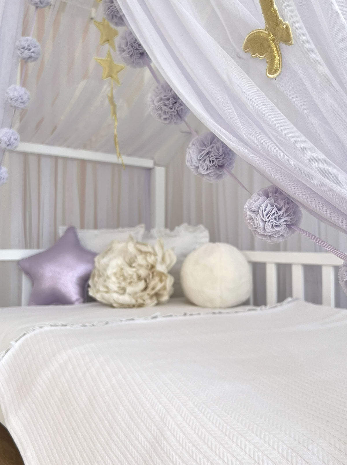 Montessori Bed Canopy Deluxe-Baby Purple