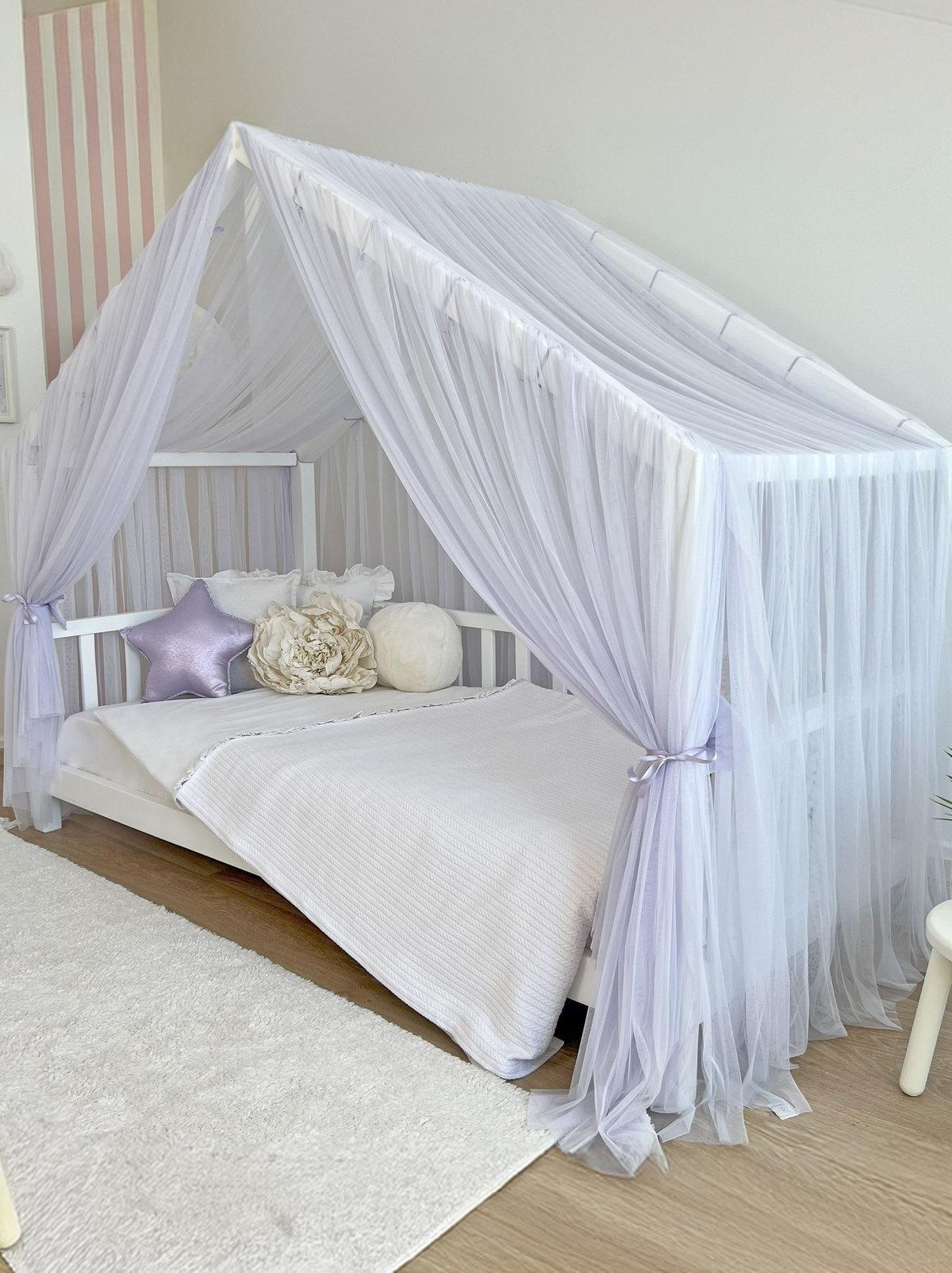 Montessori Bed Canopy Deluxe-Baby Purple