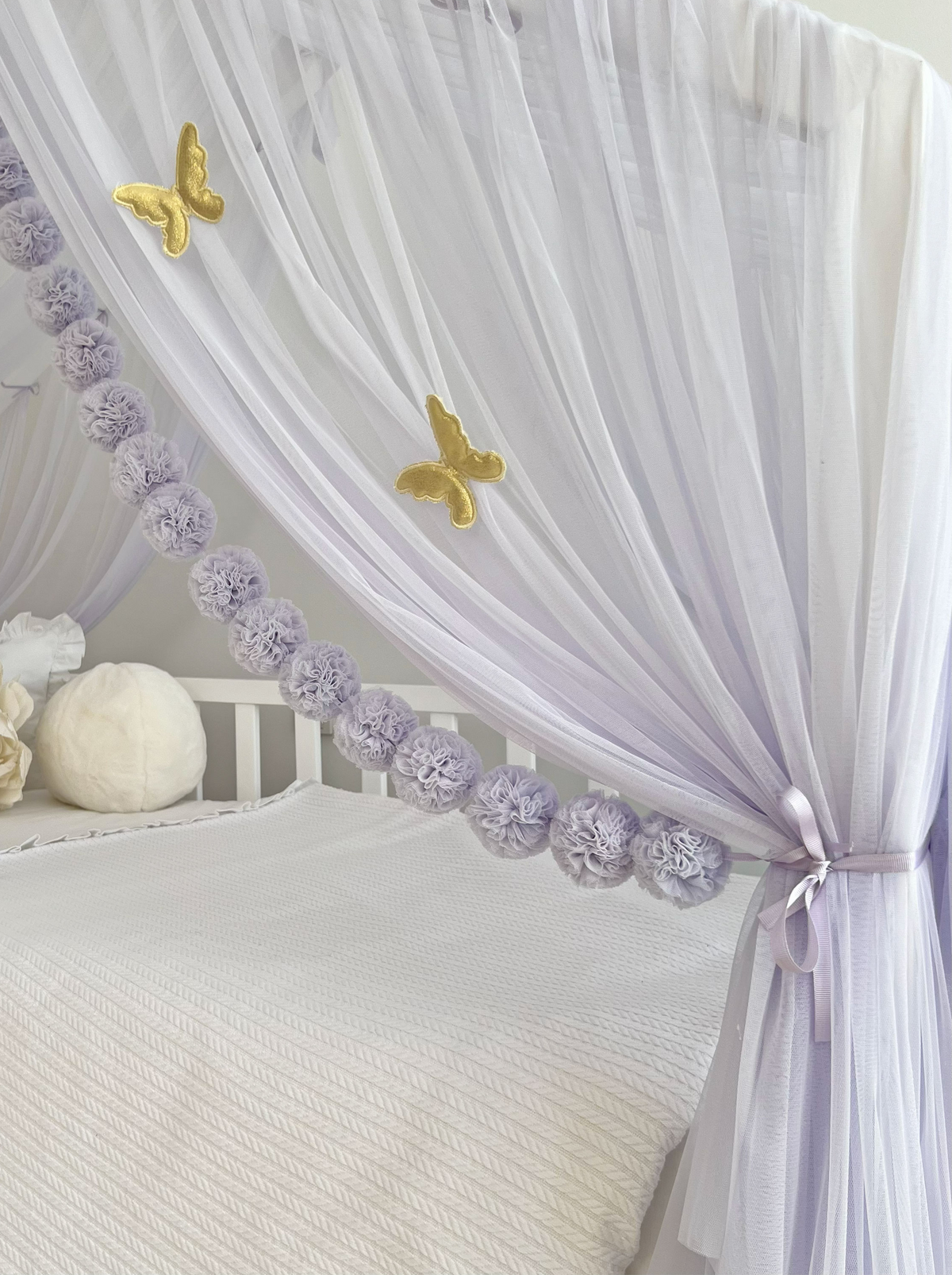 Montessori Bed Canopy Deluxe-Baby Purple