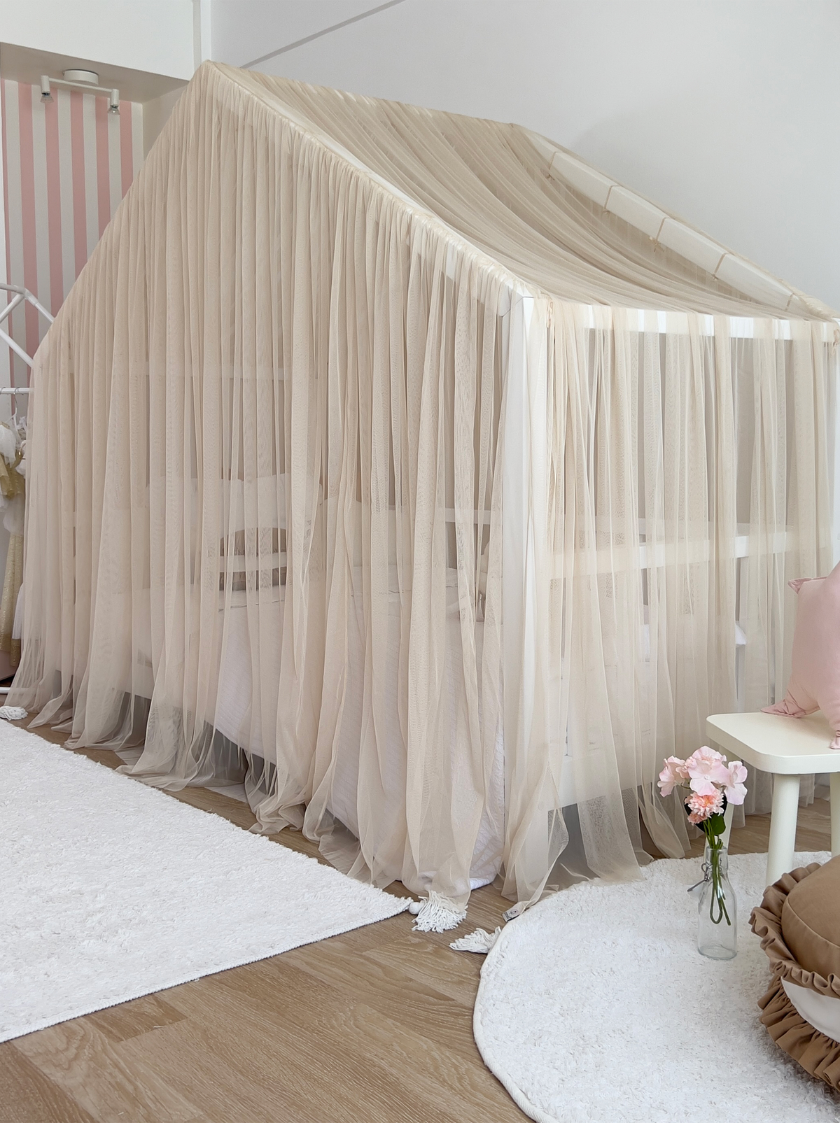 Montessori Bed Canopy Deluxe-Beige