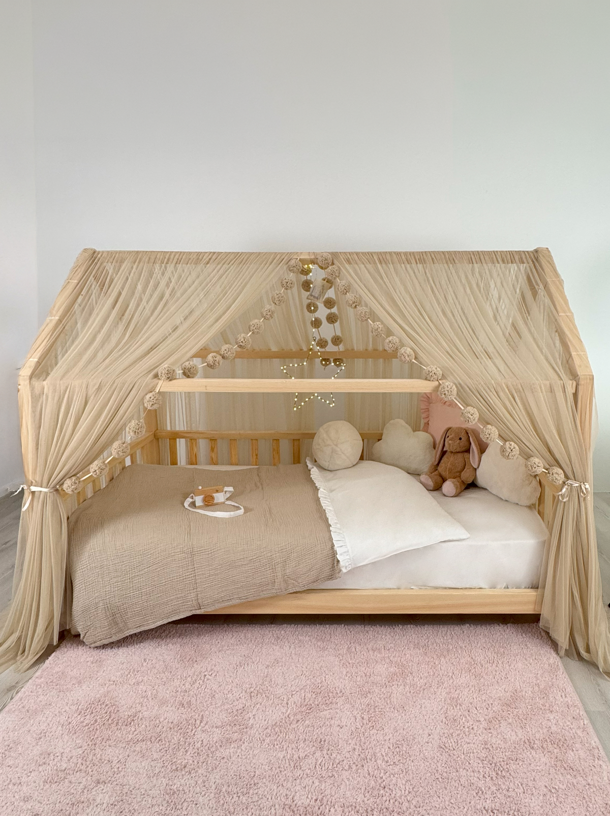 Montessori Bed Canopy Deluxe-Beige