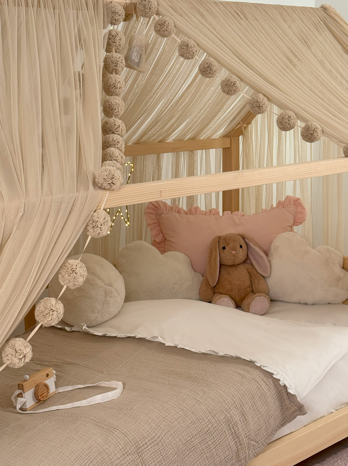 Montessori Bed Canopy Deluxe-Beige