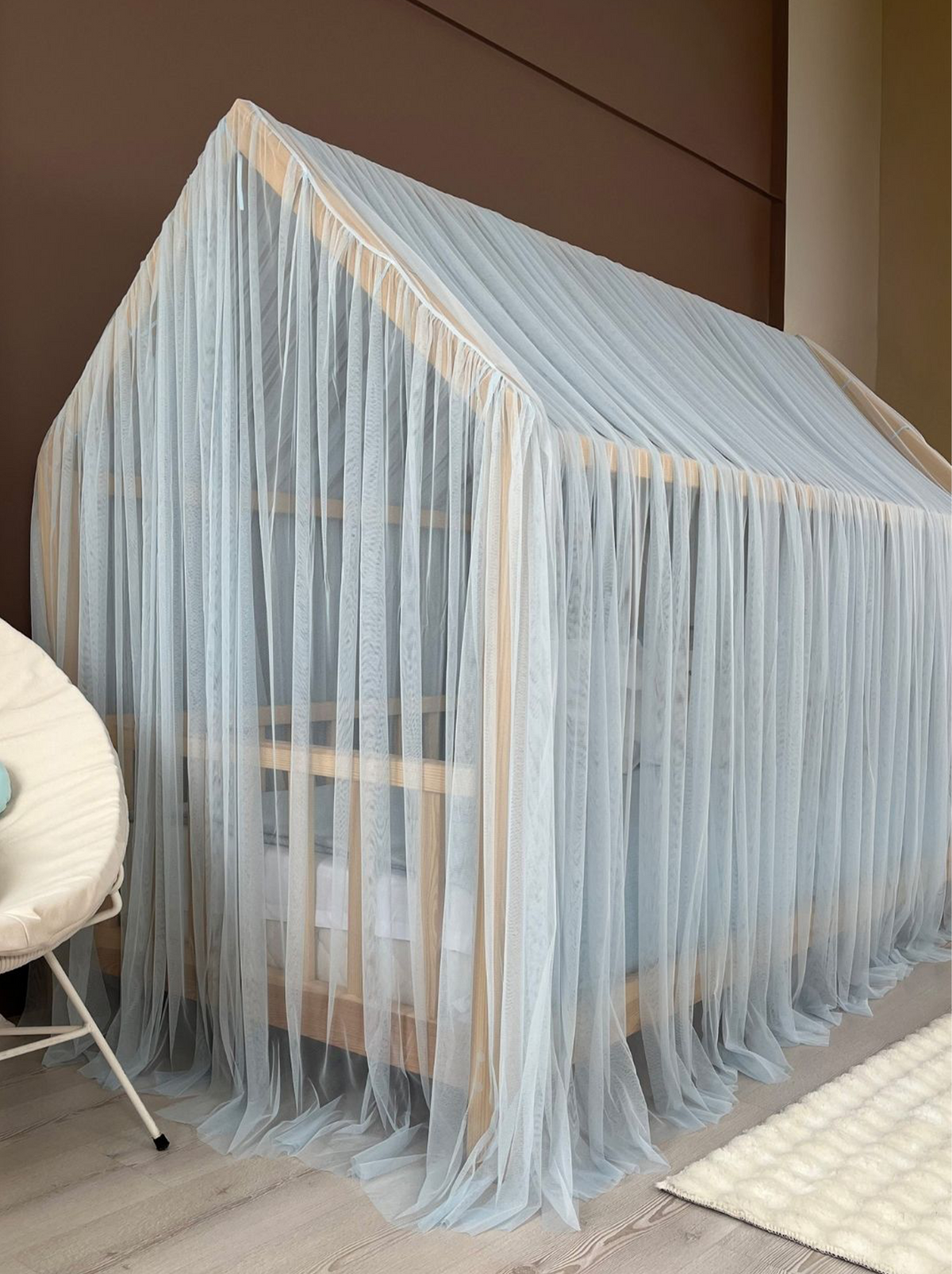 Montessori Bed Canopy Deluxe-Blue