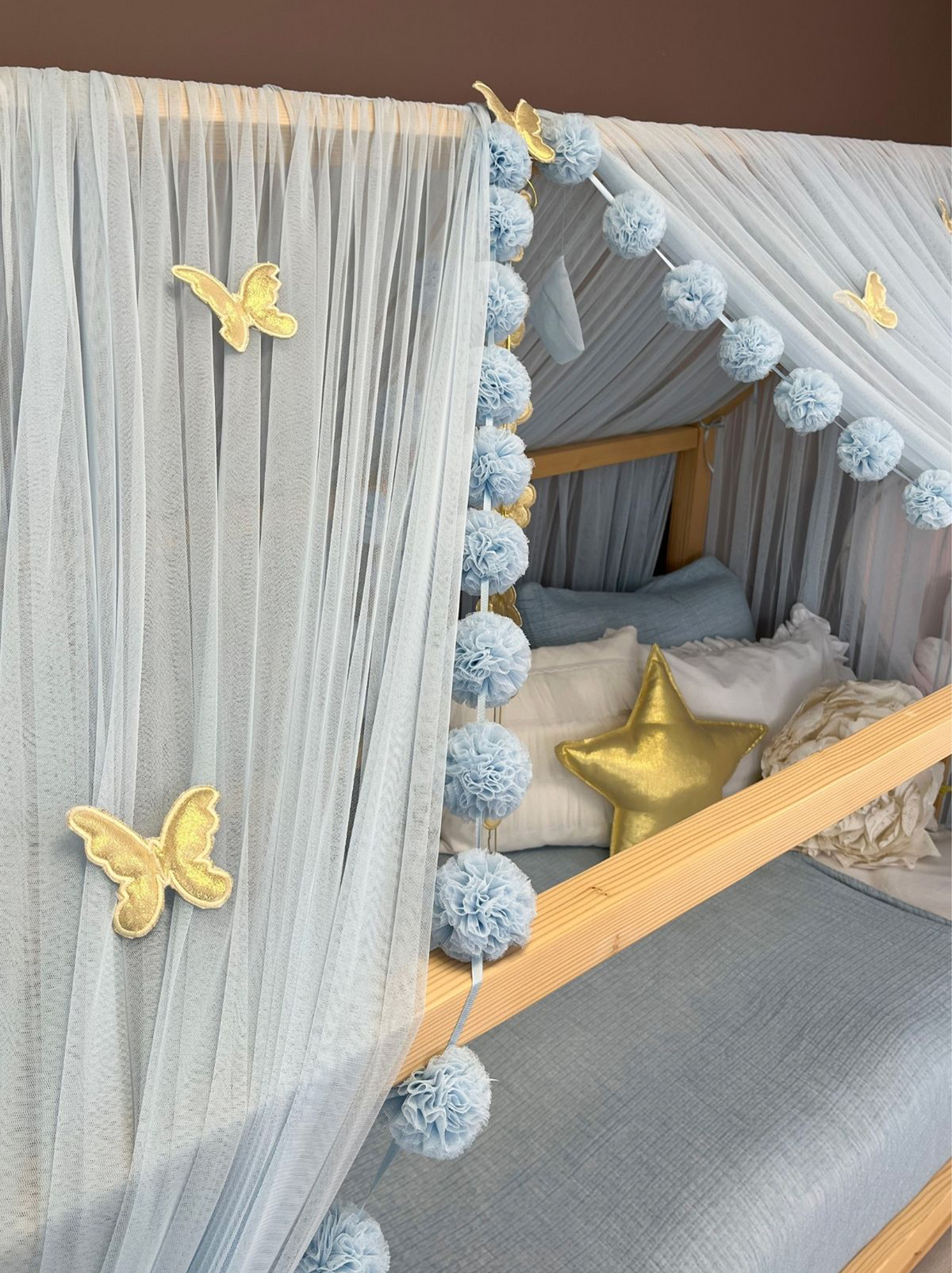 Montessori Bed Canopy Deluxe-Blue