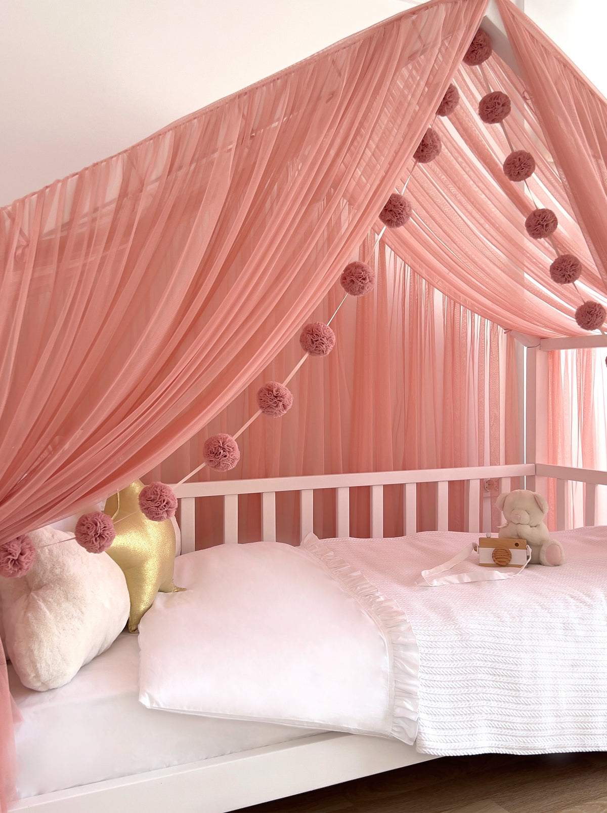 Montessori Bed Canopy Deluxe-Blush