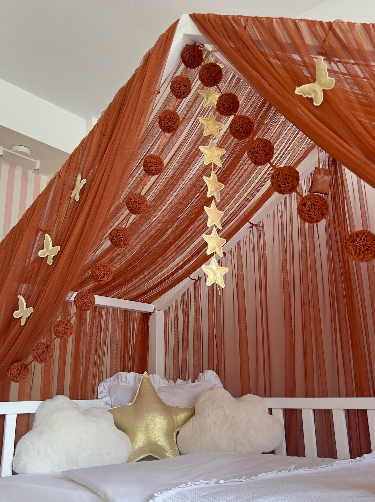 Montessori Bed Canopy Deluxe-Cinnamon