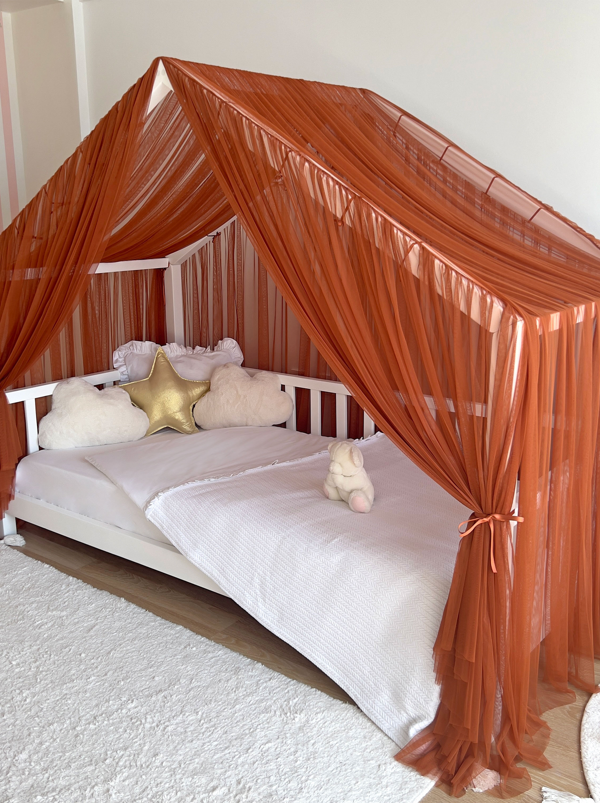 Montessori Bed Canopy Deluxe-Cinnamon