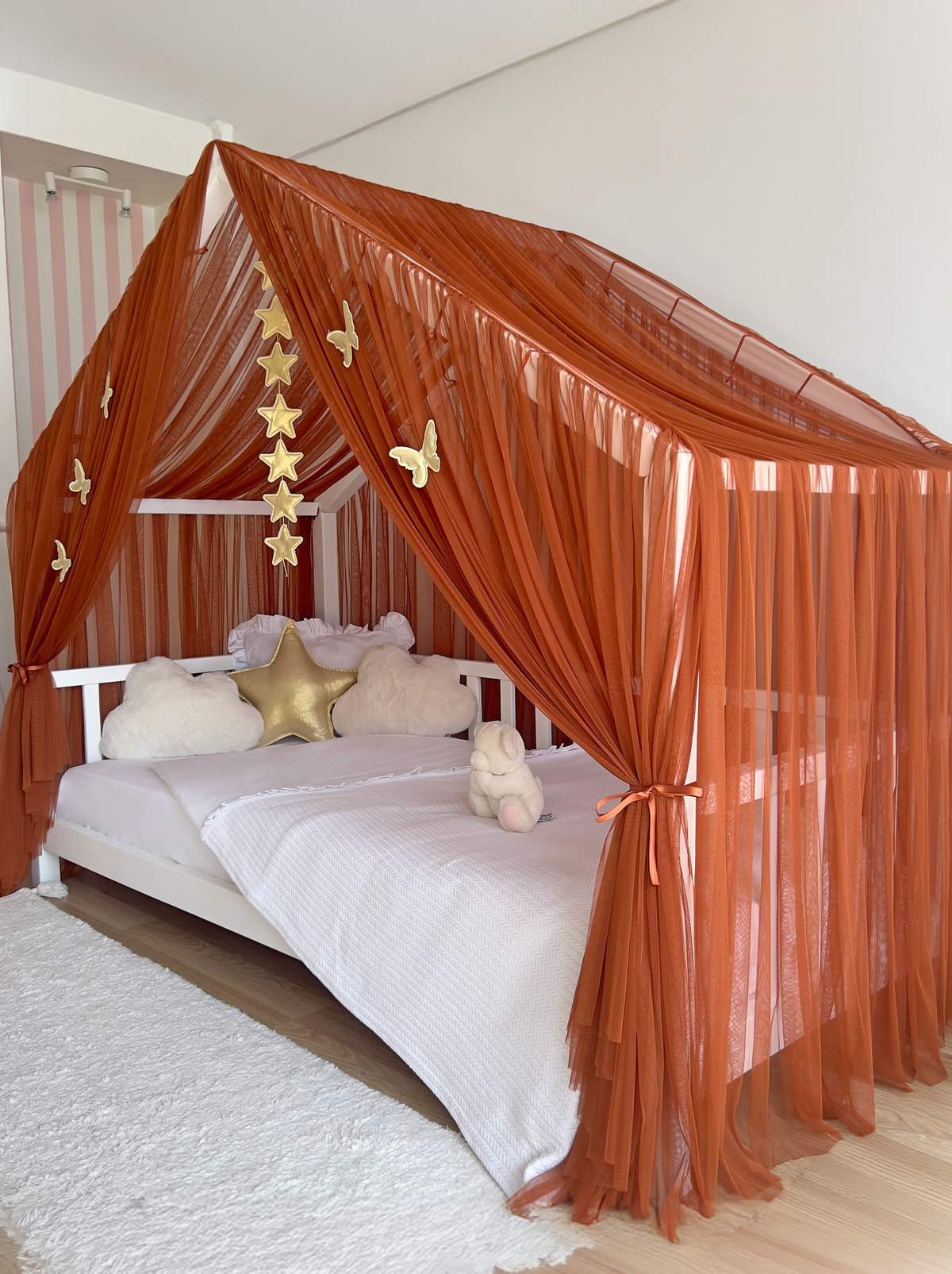 Montessori Bed Canopy Deluxe-Cinnamon