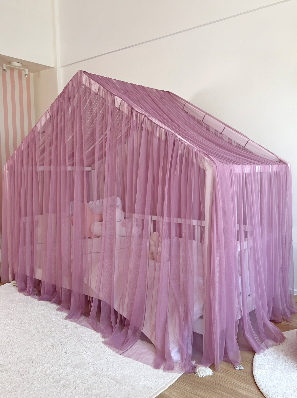 Montessori Bed Canopy Deluxe-Opera Mauve