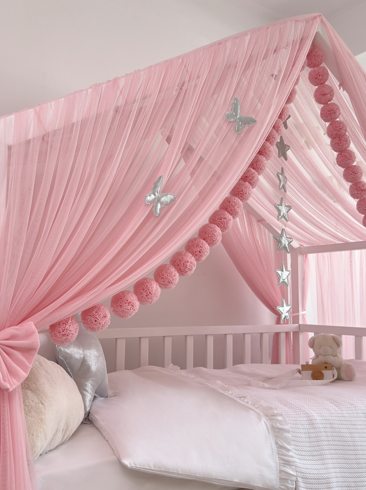 Montessori Bed Canopy Deluxe-Pink